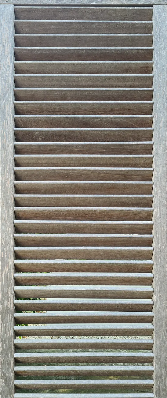 détails de la persienne - vue de dos